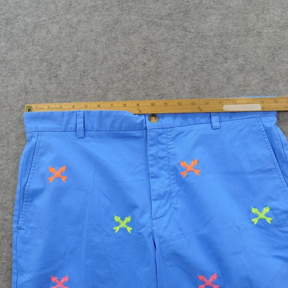 Vineyard Vines Shorts Mens 36 Blue Breaker Short Embroidered Fish Critter